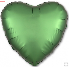 А Б/РИС СЕРДЦЕ 18" Сатин Emerald